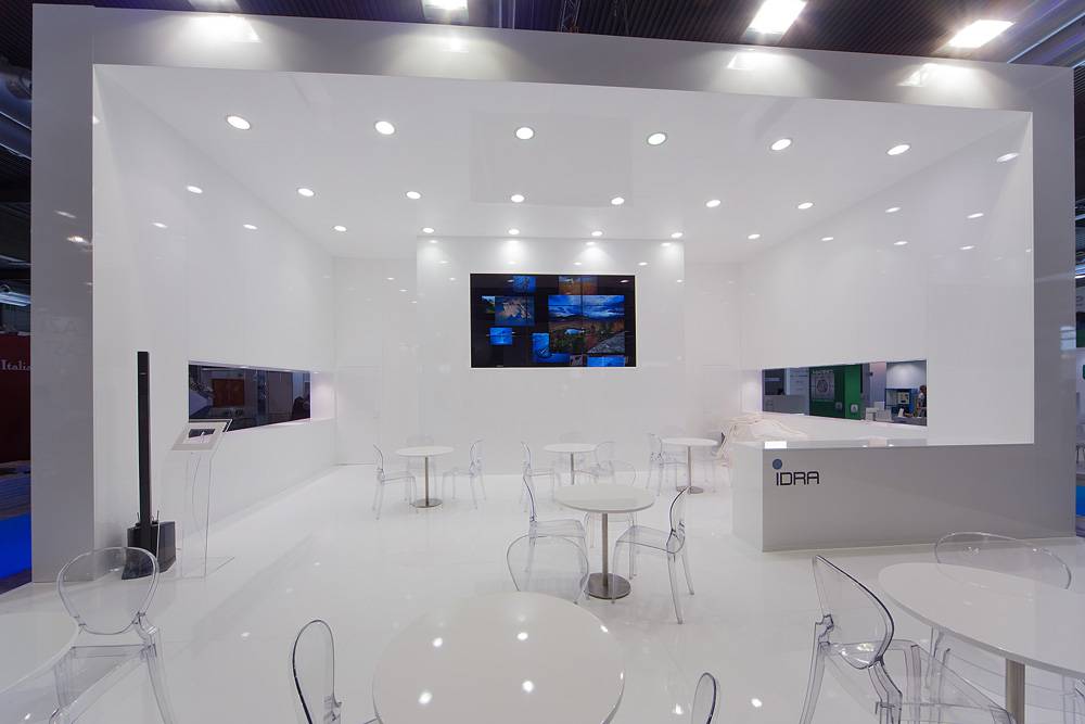 Exhibition stand setup at the METEF Fair in Verona Exhibition stand setup at the METEF Fair in Verona