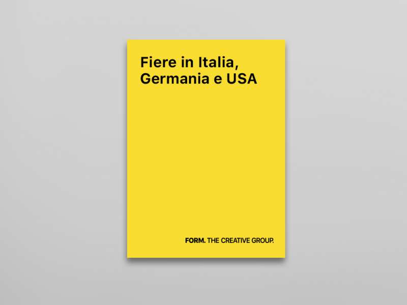 Trade shows in Italy, Germany and the USA 