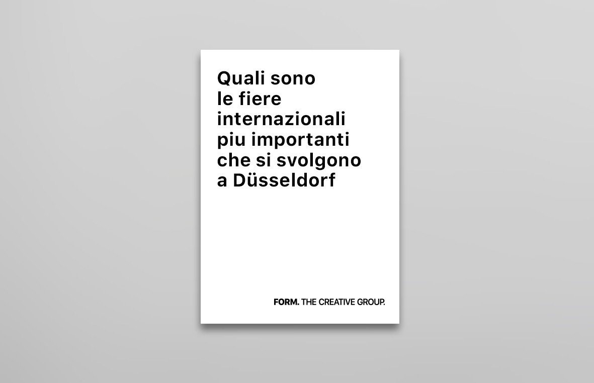 Which are the most important international trade shows held in Düsseldorf Which are the most important international trade shows held in Düsseldorf