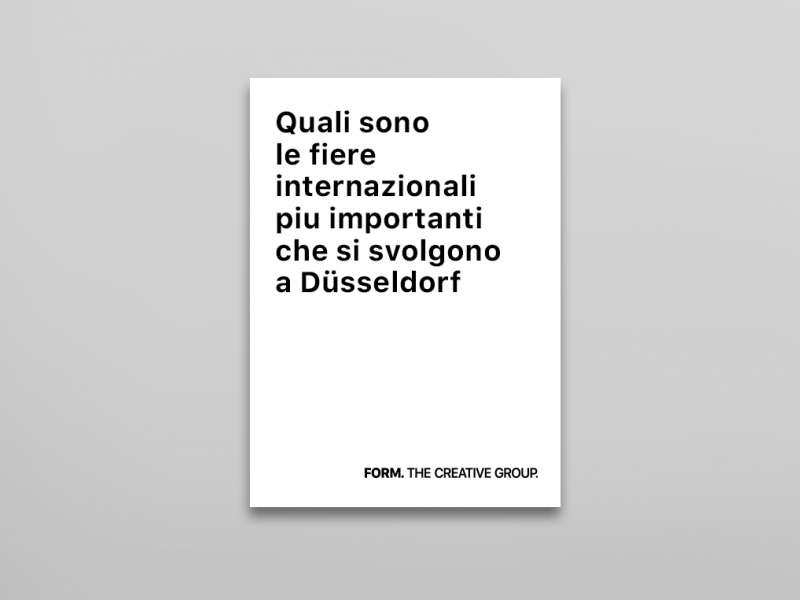 Which are the most important international trade shows held in Düsseldorf