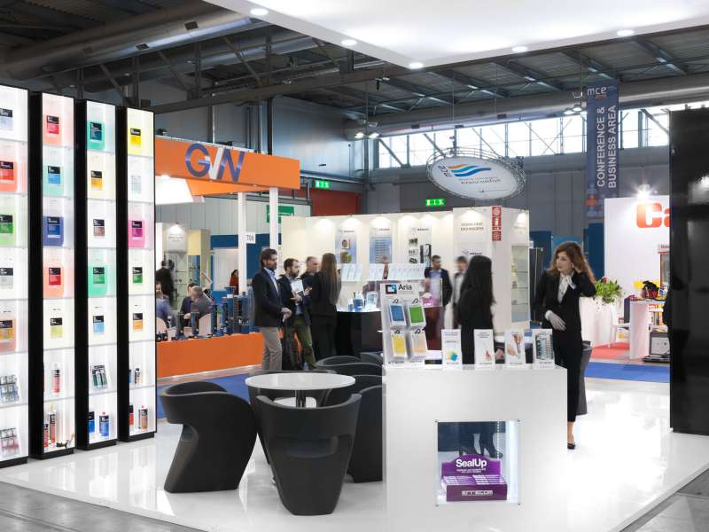 touch screen, stand with mezzanine, lacquered stands, customized stands and display cases, interactive multimedia totem