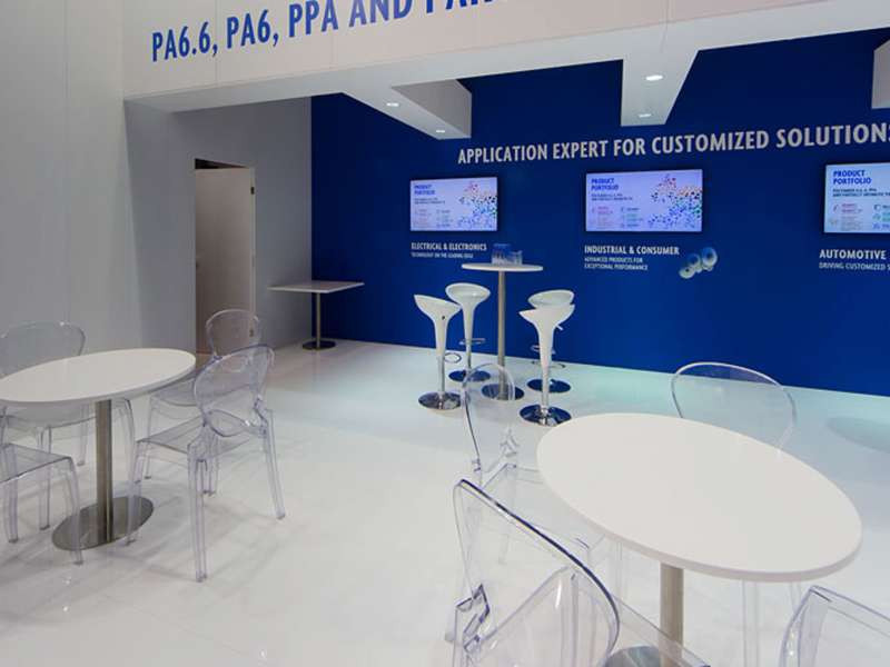 fairs abroad, videowall and interactive totem, lacquered stands, form the creative group, ledwall rental prices