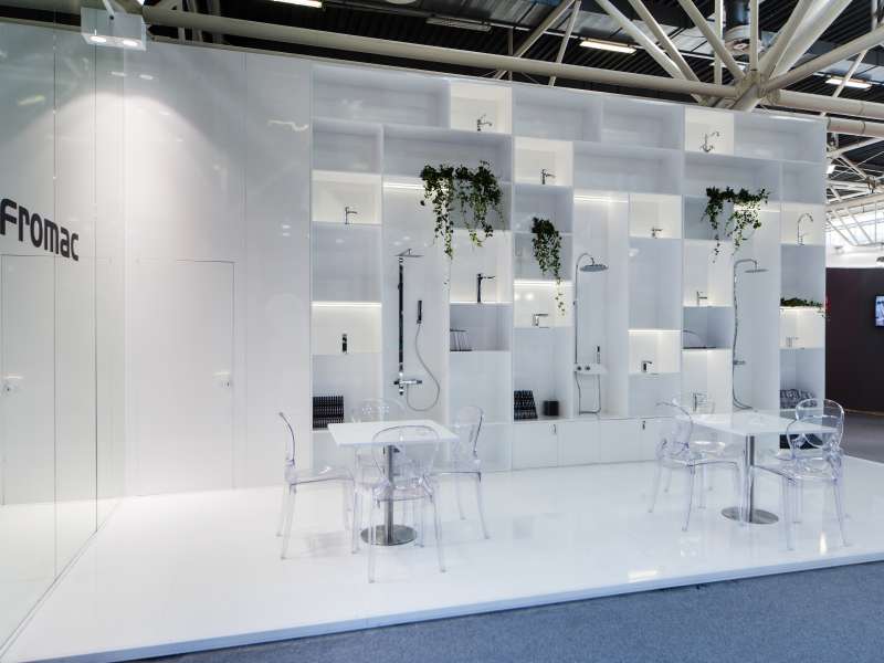 customized solutions, lacquered stands, high quality exhibition stands, fair exhibitors, form the creative group