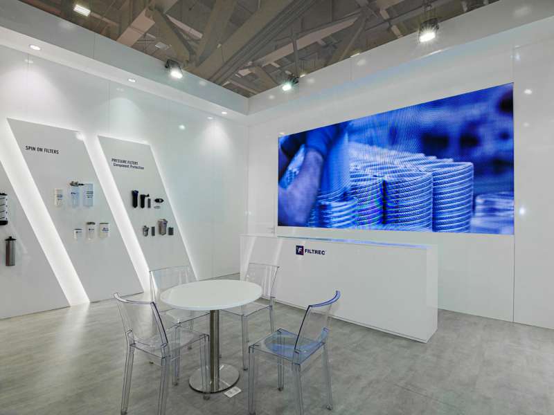 lacquered stands, fair exhibitors, lighting engineering, ledwall, set-up fairs