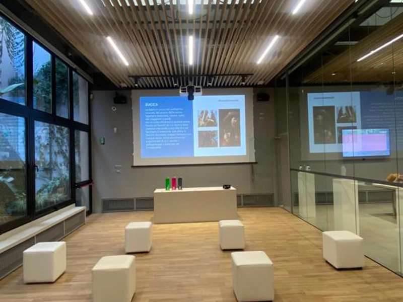 contract, videowall and interactive totem, customized stands and display cases, ledwall, form the creative group