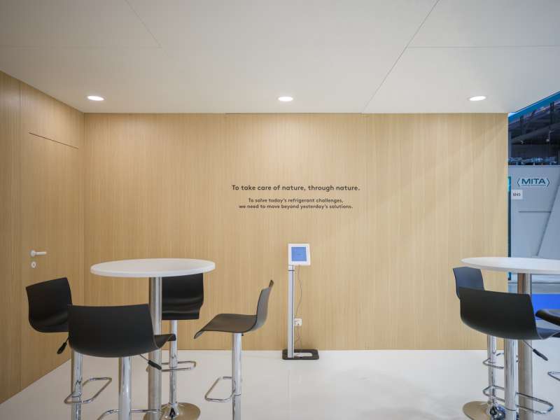 highly customized solutions, stand with mezzanine, made in Italy, 100% turnkey, exhibition stand builders