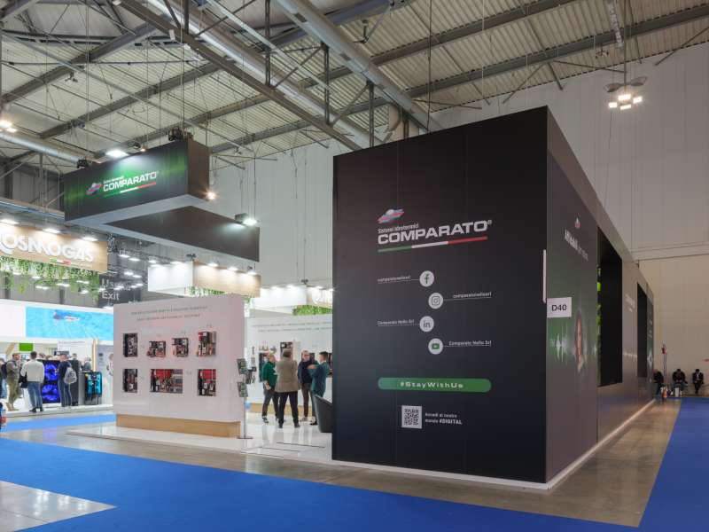 fair exhibitors, lighting engineering, customized exhibition stands, ledwall, form installations Milan