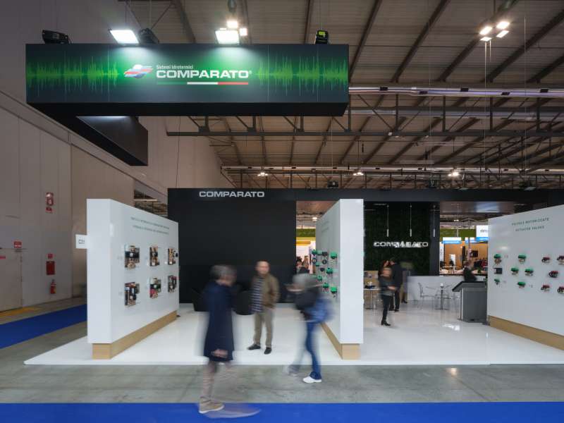 fair exhibitors, lighting engineering, customized exhibition stands, ledwall, form installations Milan